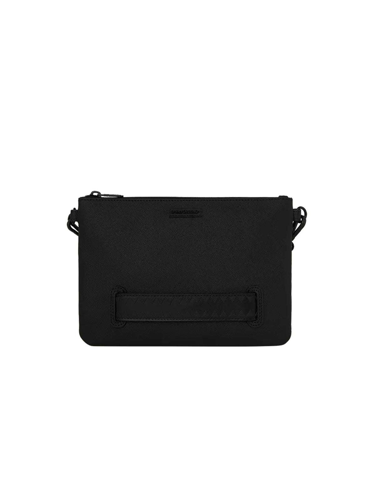 Sprayground Pochette Blacked Out Embossed Gold Tooth Crossover-2