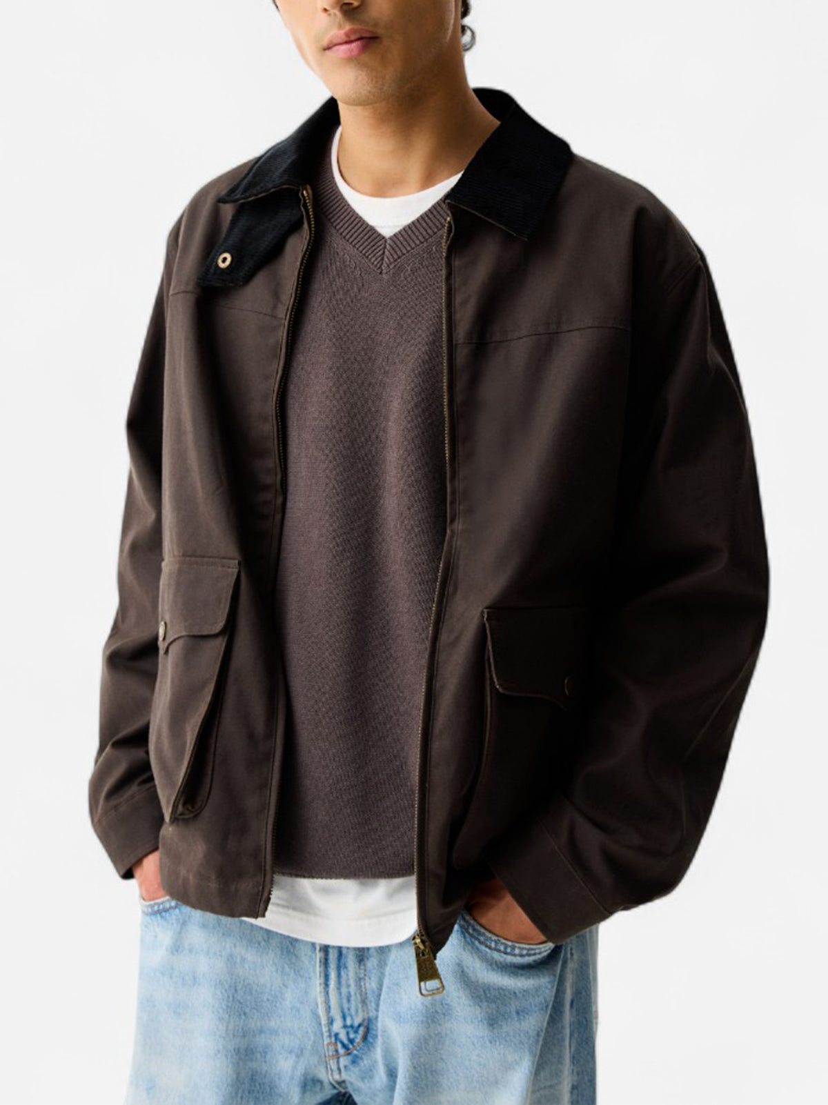 Hunter Giacca cerata Duggan Oversized Chocolate Brown-3