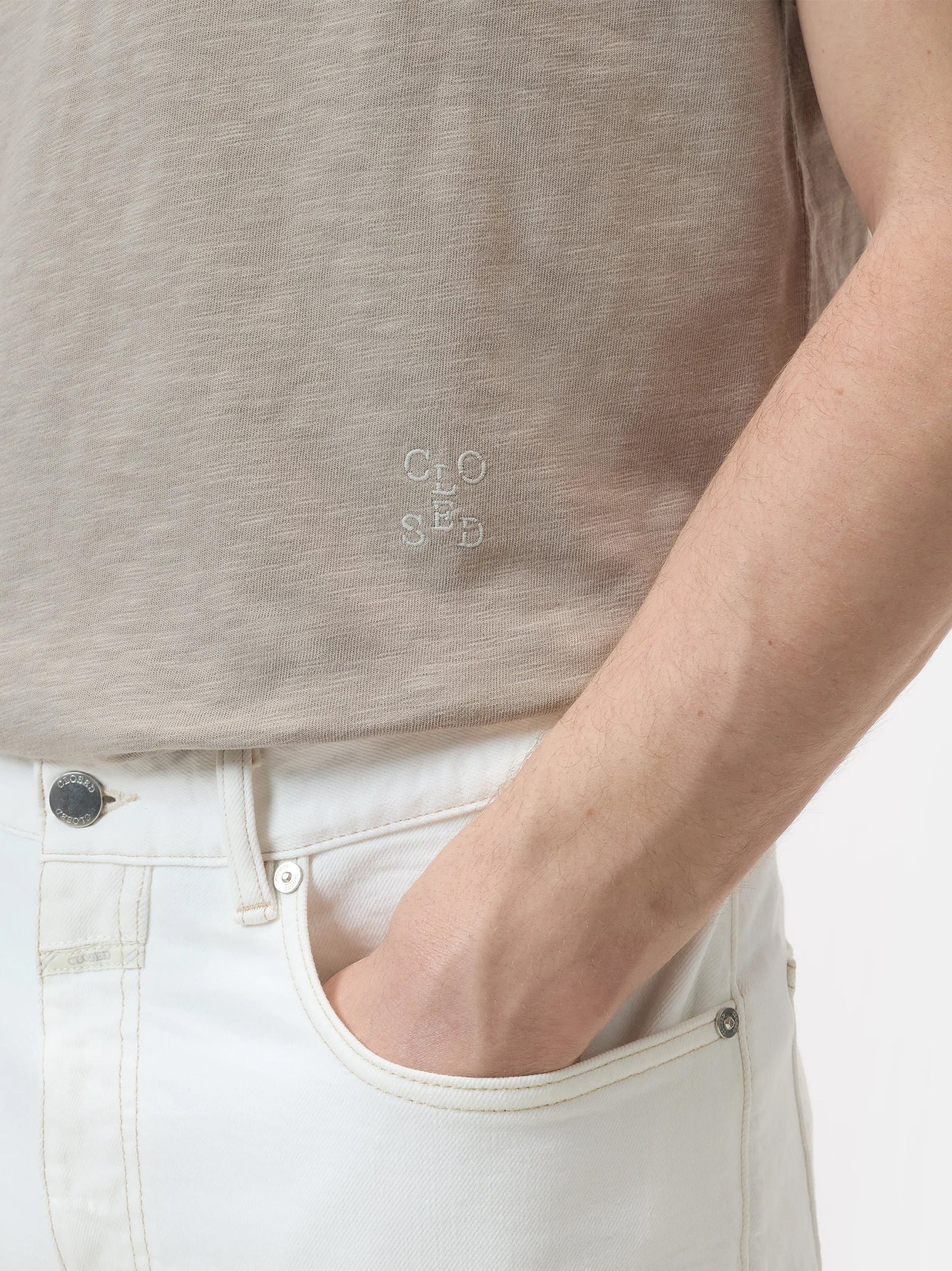 Closed Classic T-Shirt Mud Grey-4