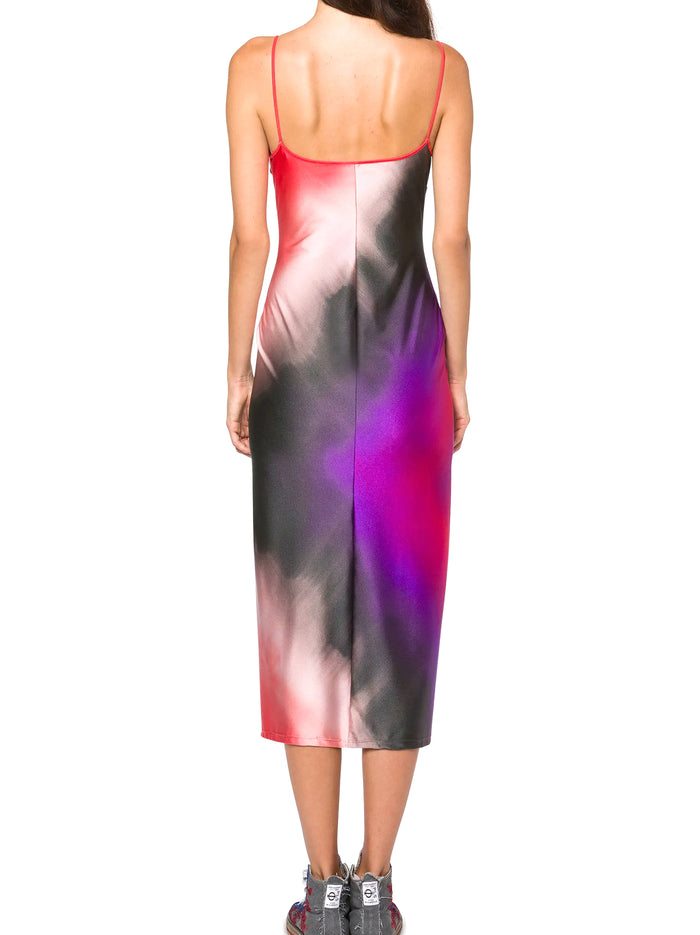 Multicolor Straps Silk Dress-3