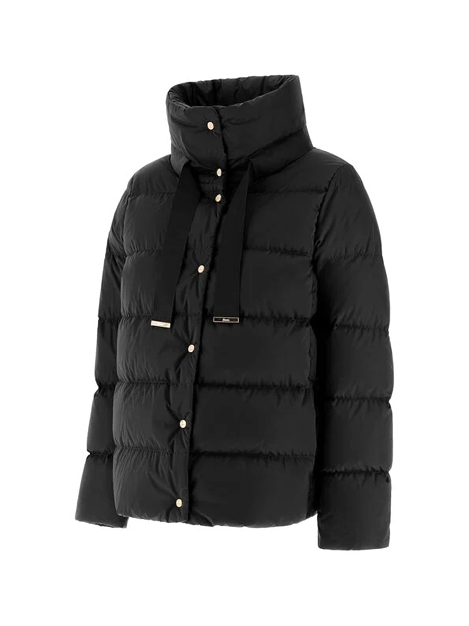 Herno Cappa In Satin Nero-2
