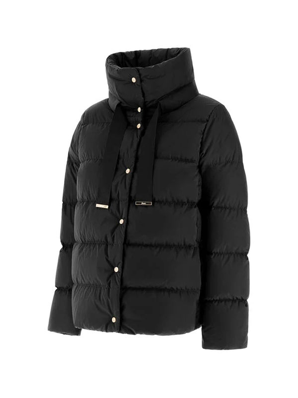 Herno Cappa In Satin Nero-2