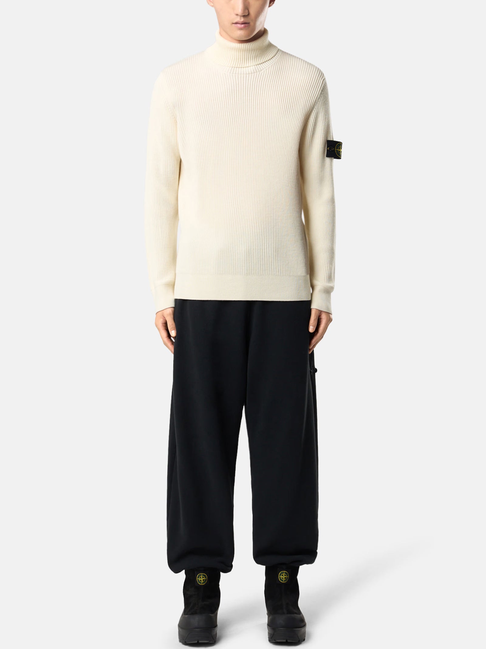 Stone Island Maglione Dolcevita Finemente Rifinito A Costine-2