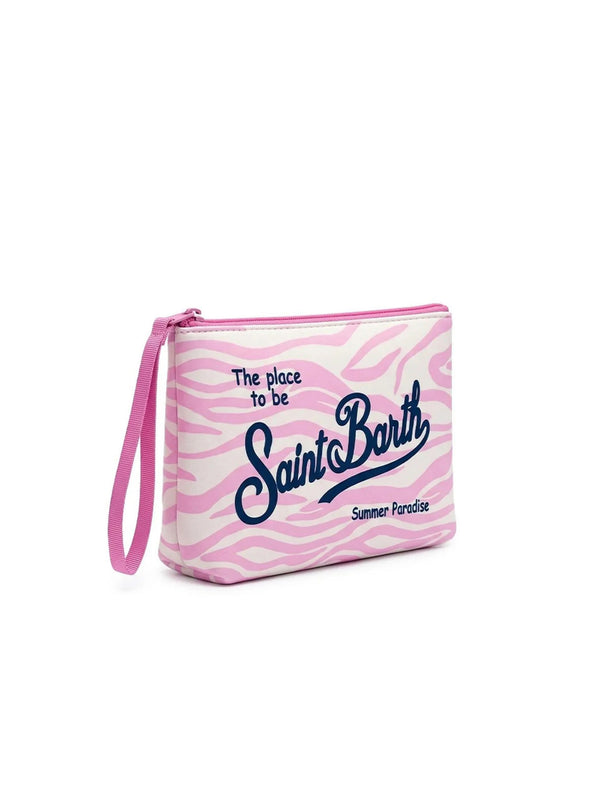 Saint Barth Pochette Aline Zebra Rosa-2