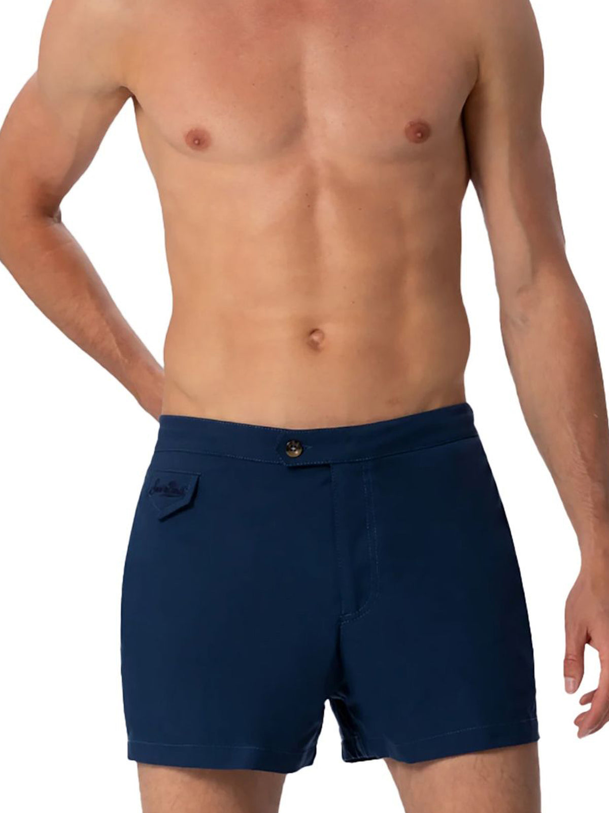 Saint Barth Boxer Mare Slim Blu-3