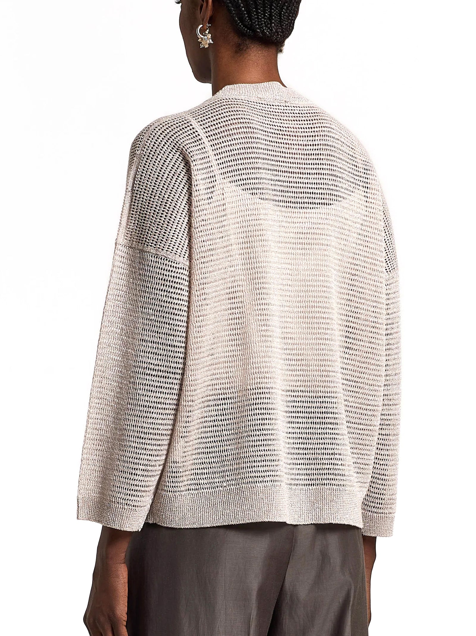 Peserico Easy Cardigan Filato Lino Lurex-2