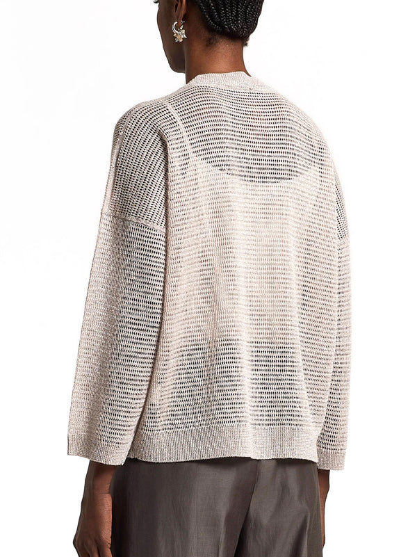 Peserico Easy Cardigan Filato Lino Lurex-2