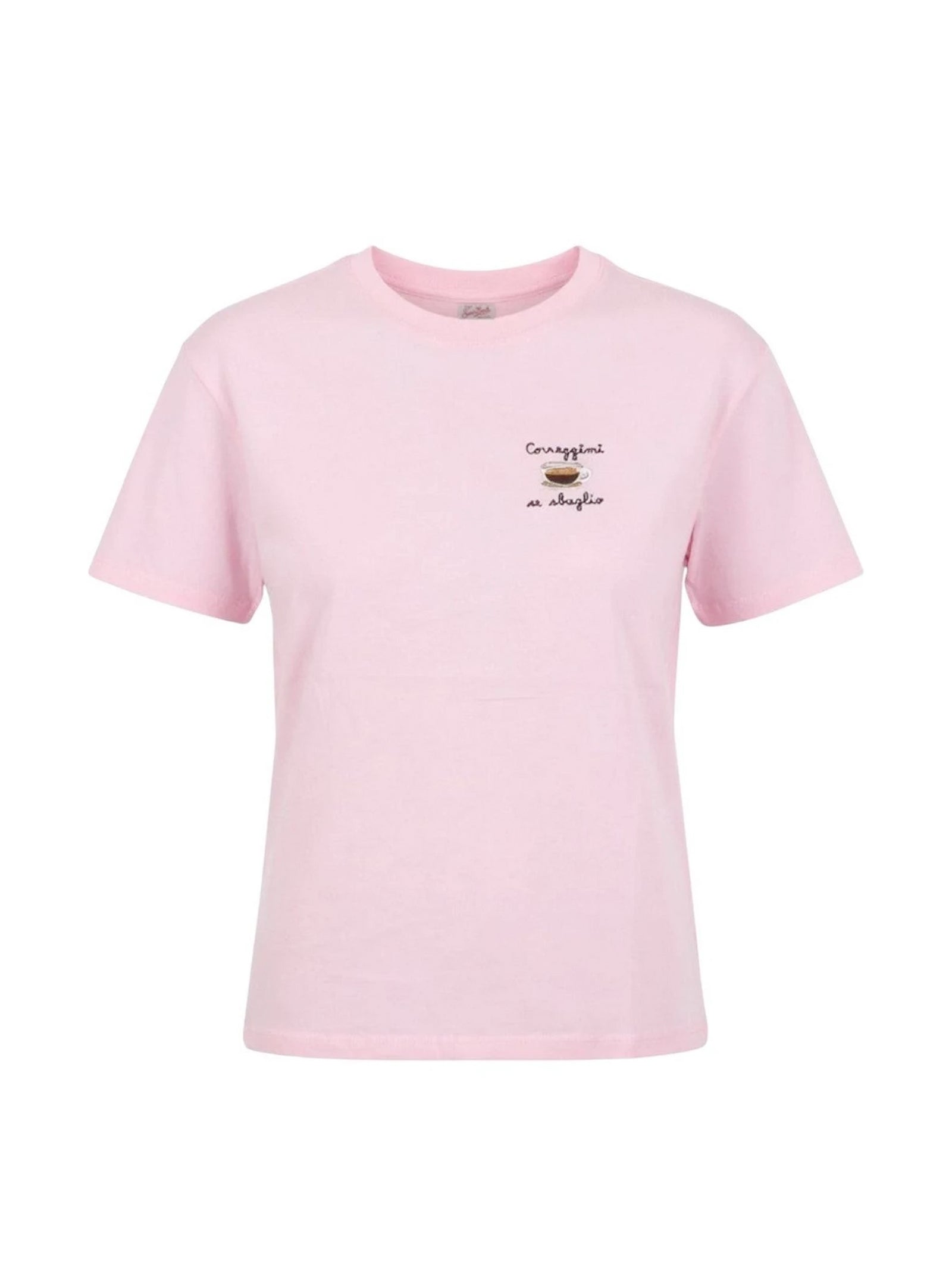 Saint Barth T-Shirt Rosa Correggimi Se Sbaglio-1