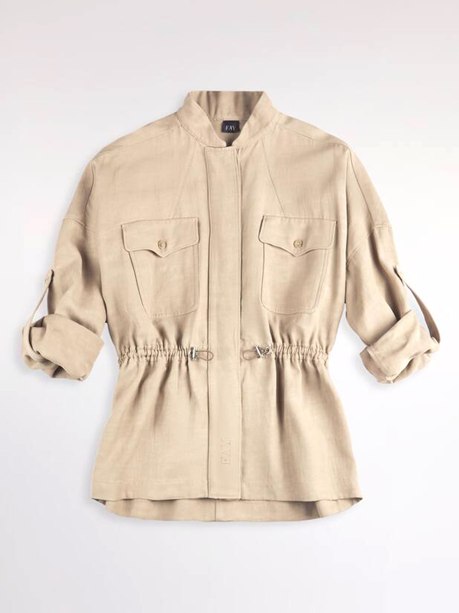 Overshirt In Viscosa E Lino DÉLavé-2