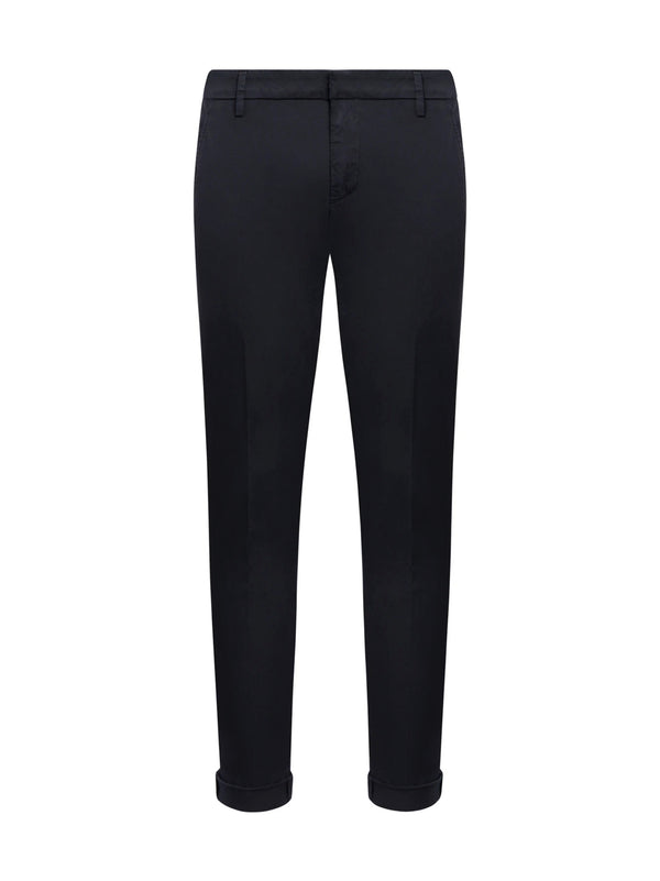 Dondup Pantaloni Gaubert Slim In Gabardina Leggera Blu