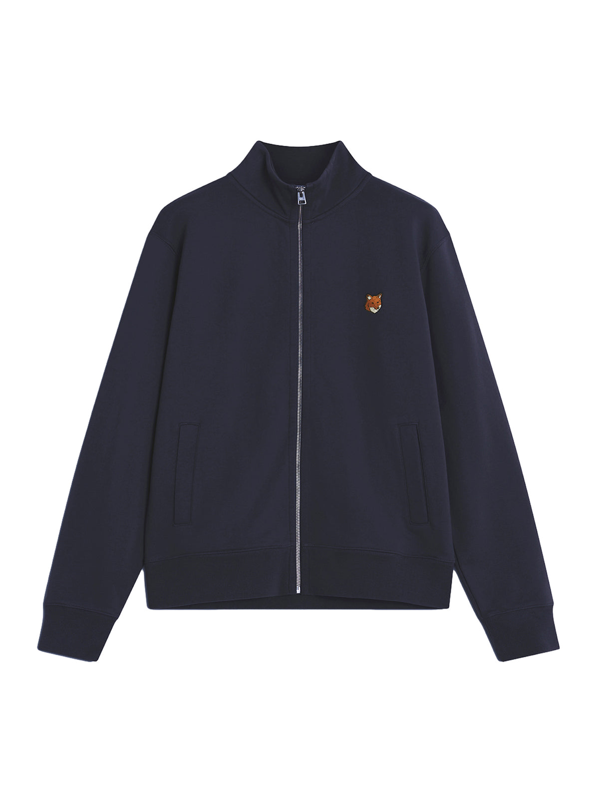 Maison Kitsune Fox Head Zipped Regular Sweatshirt Navy-1