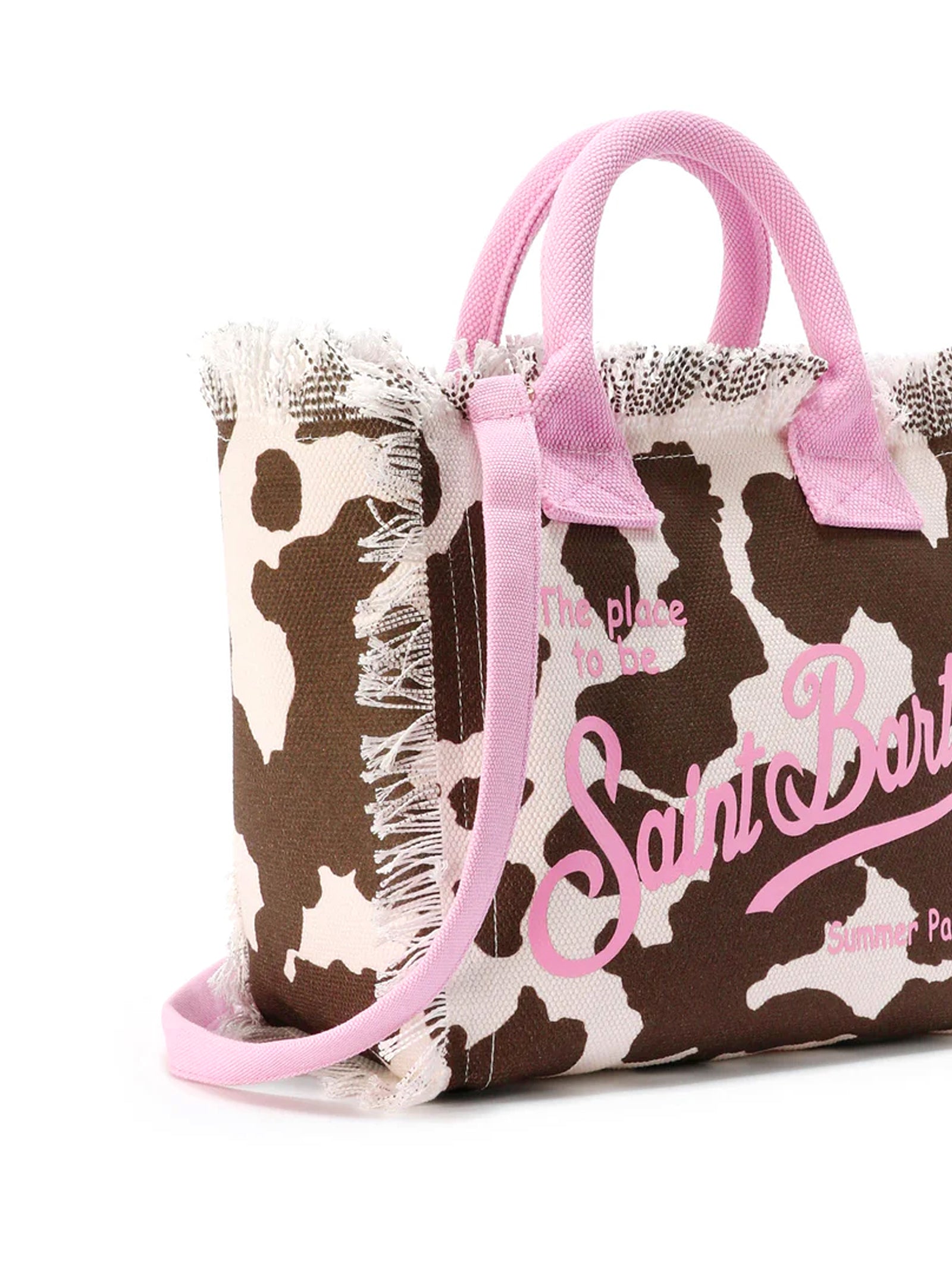 Saint Barth Borsa Colette In Canvas Con Fantasia Muccata E Dettagli A Contrasto-3
