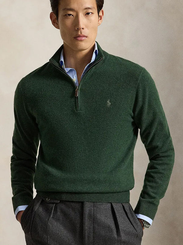 Polo Ralph Lauren Maglia Lana Mezza Zip Green-2