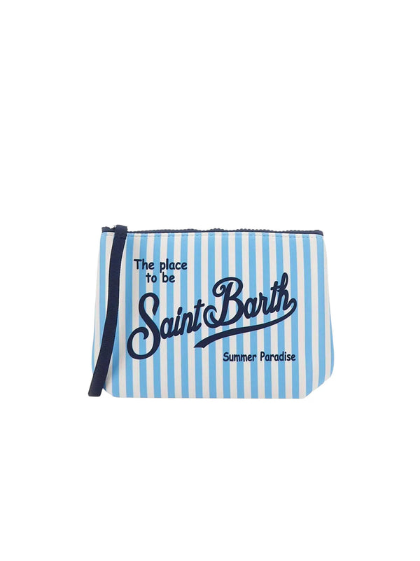SAINT BARTH POCHETTE ALINE RIGHE MINI CELESTI-SAINT BARTH-ALIN001 07711L