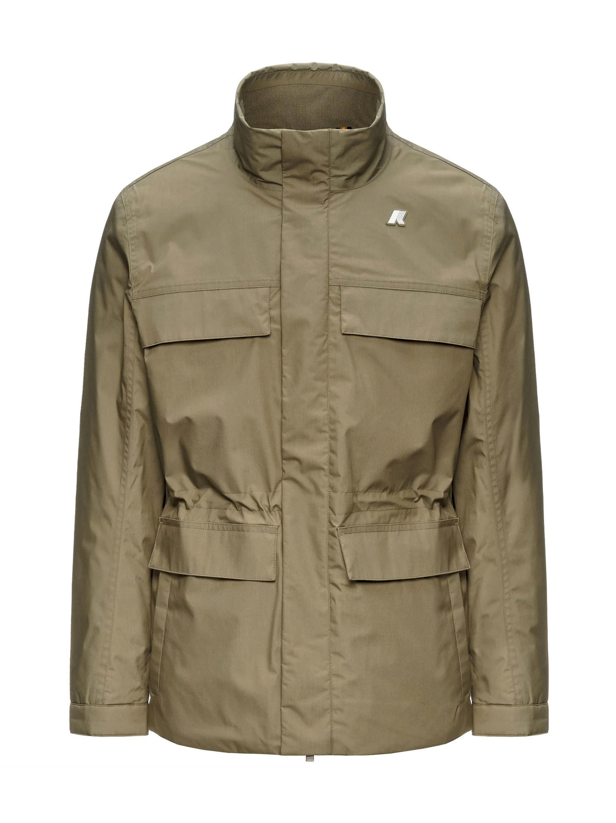 K-Way Giacca Manuene Warm Micro Canvas Green Army-1