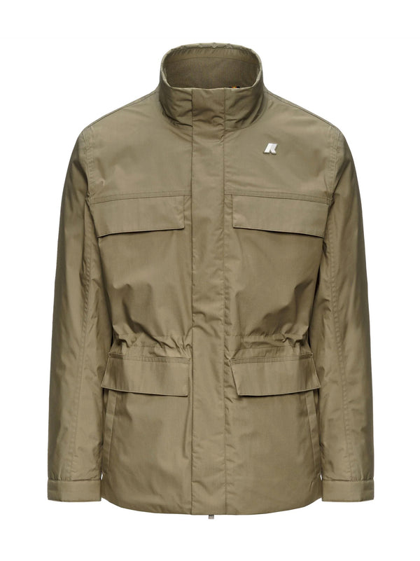 K-Way Giacca Manuene Warm Micro Canvas Green Army
