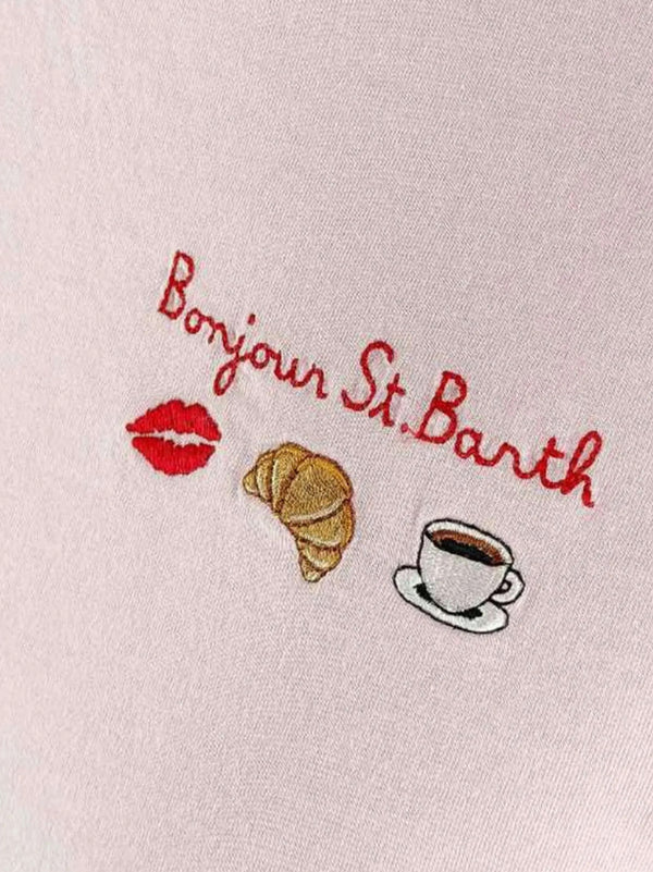 Saint Barth T-Shirt Bonjour Rosa-2