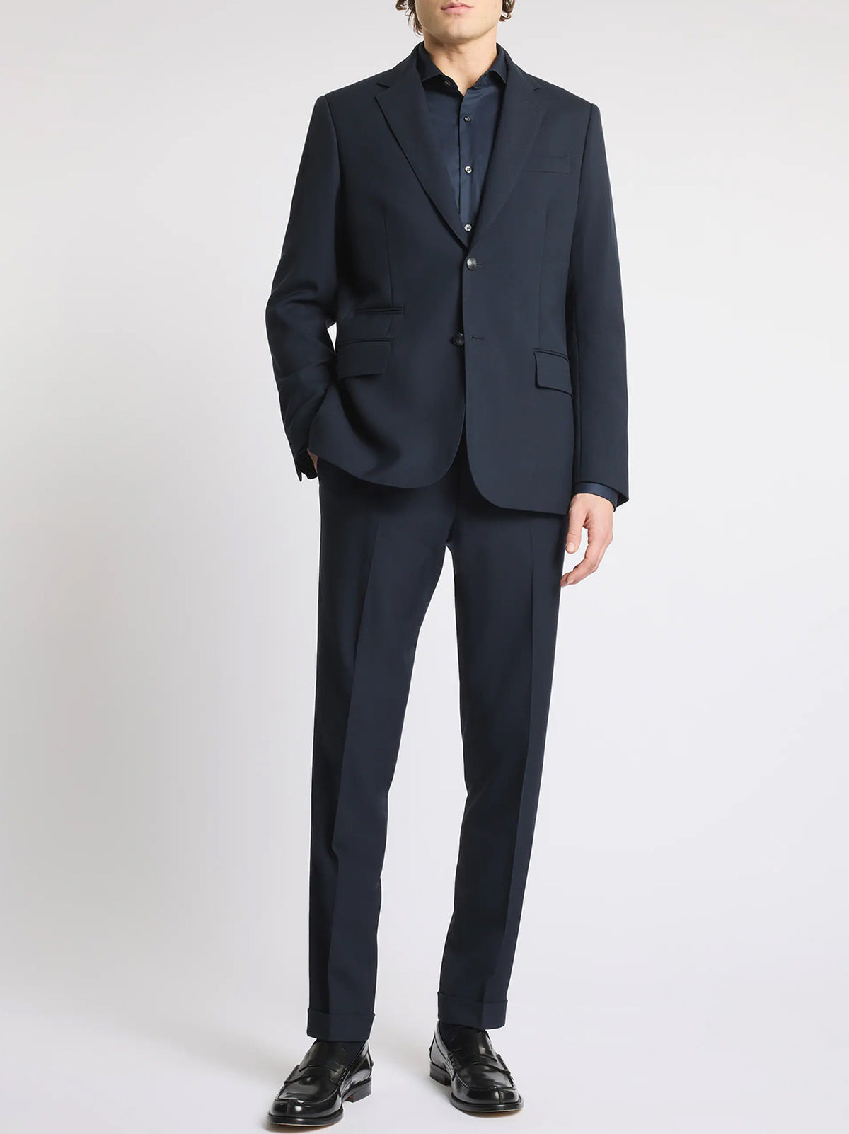 Fay Giacca Travel Jacket 2 Bottoni Blue-2