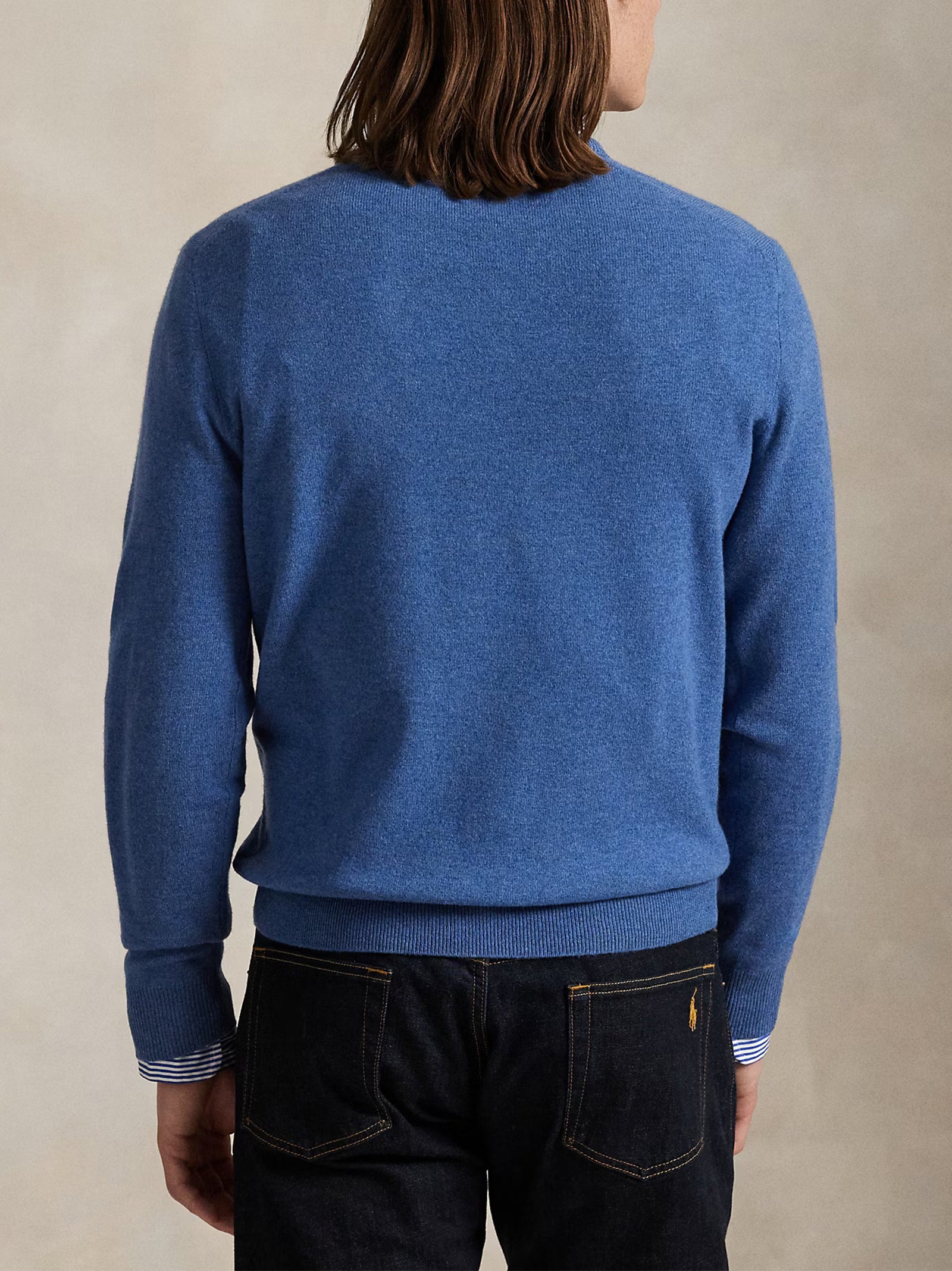 Polo Ralph Lauren Maglia In Lana A Girocollo Blu Mare-3