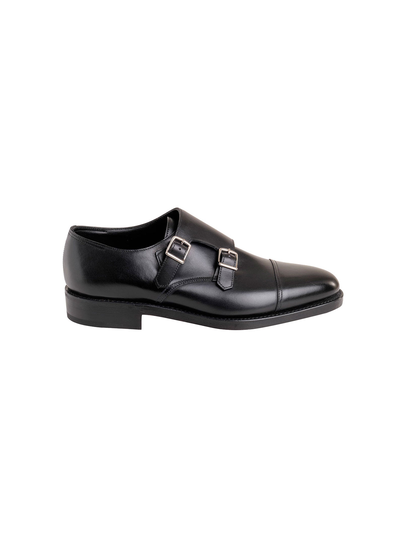 John Lobb Scarpe In Pelle  Doppia Fibbia Nere-1
