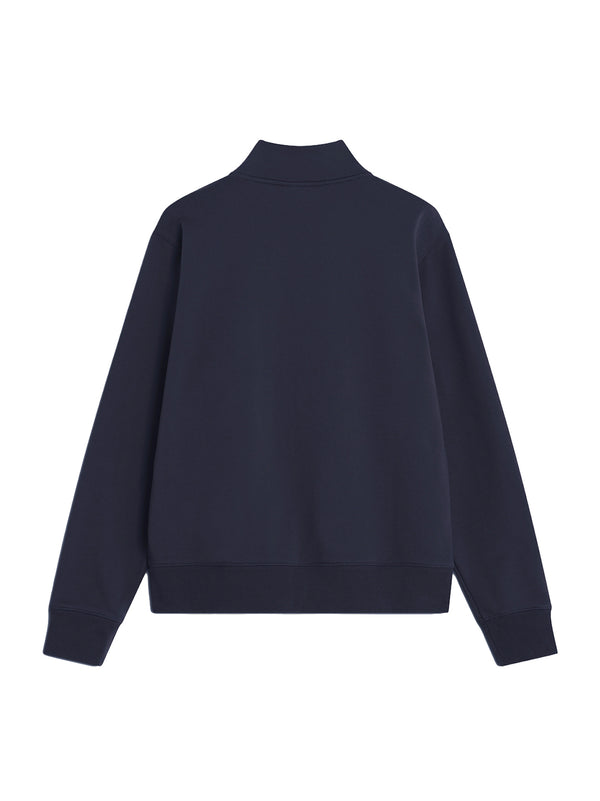 Maison Kitsune Fox Head Zipped Regular Sweatshirt Navy-2