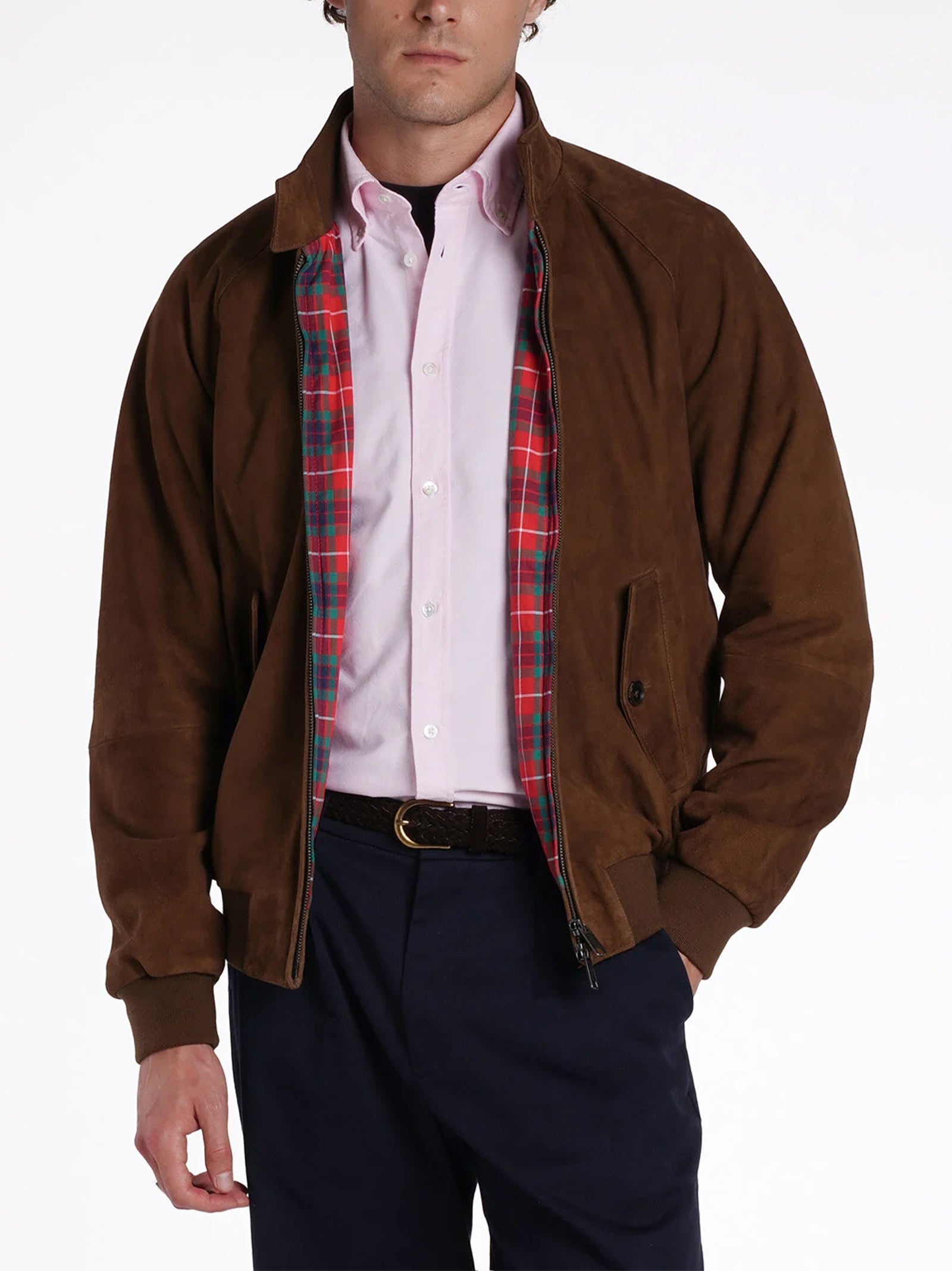 Baracuta Giubbino G9 Suede Dark Olive-3