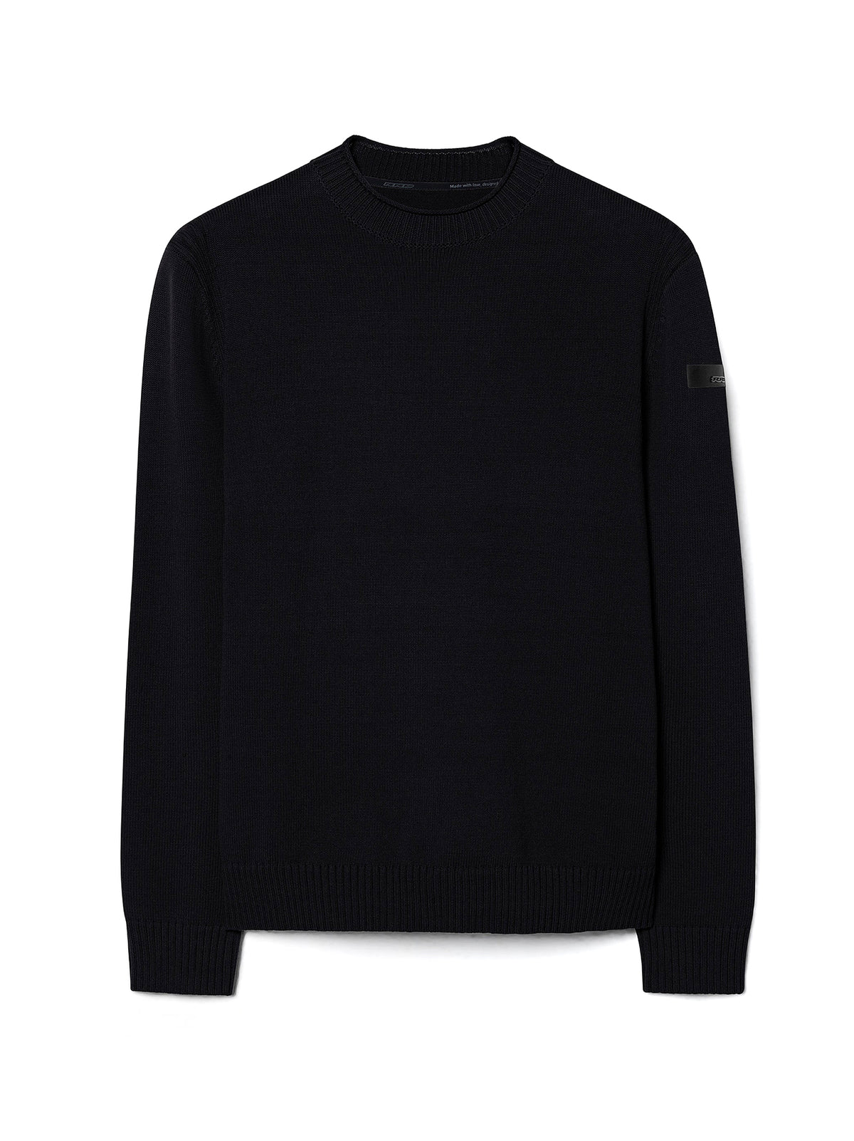 Rrd Cotton Plain Round Knit Nero-1