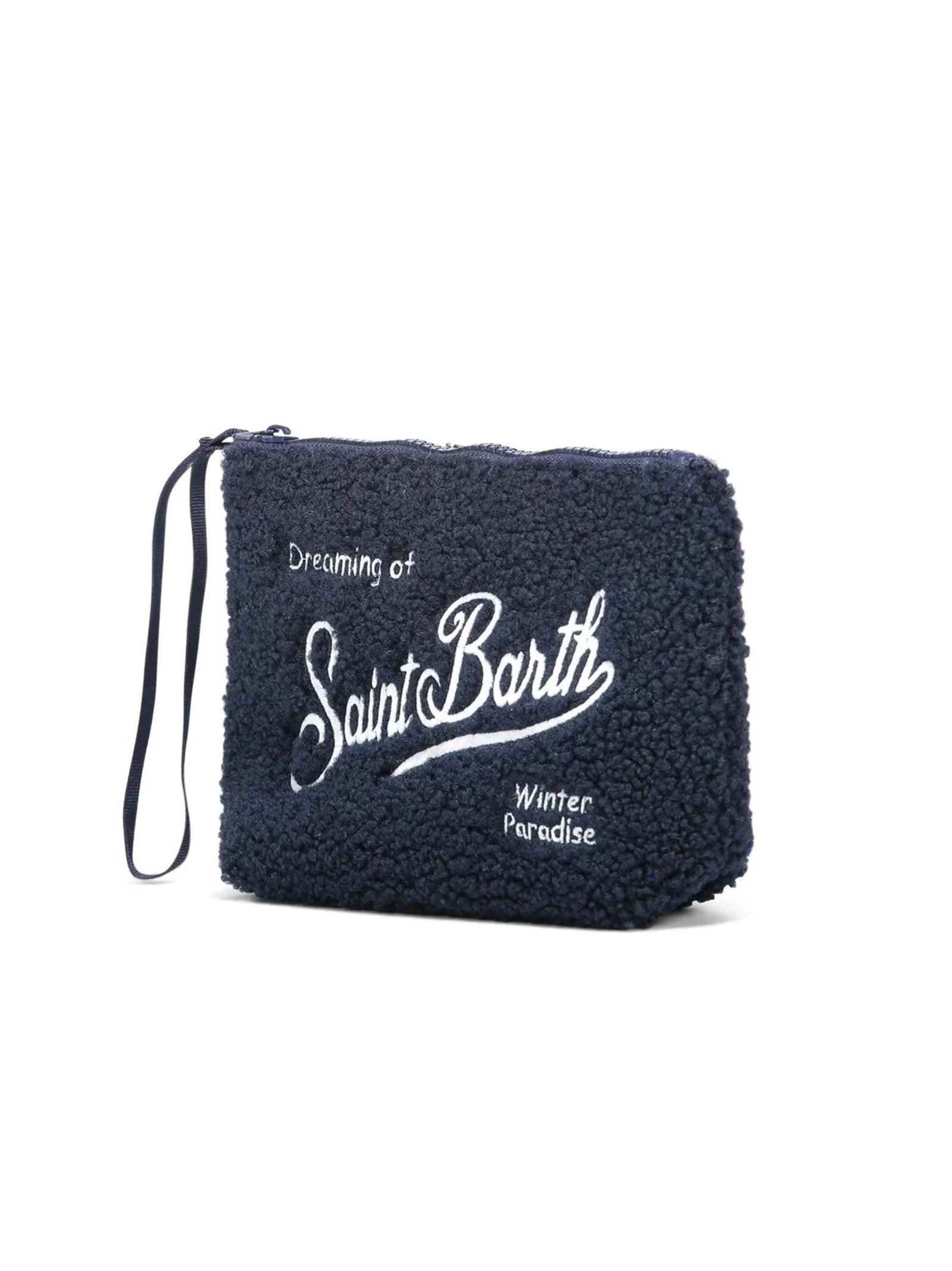 Saint Barth Pochette Aline Teddy Blu-2
