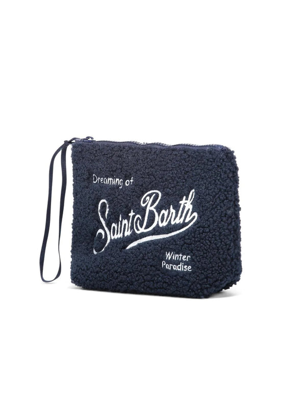 Saint Barth Pochette Aline Teddy Blu-2