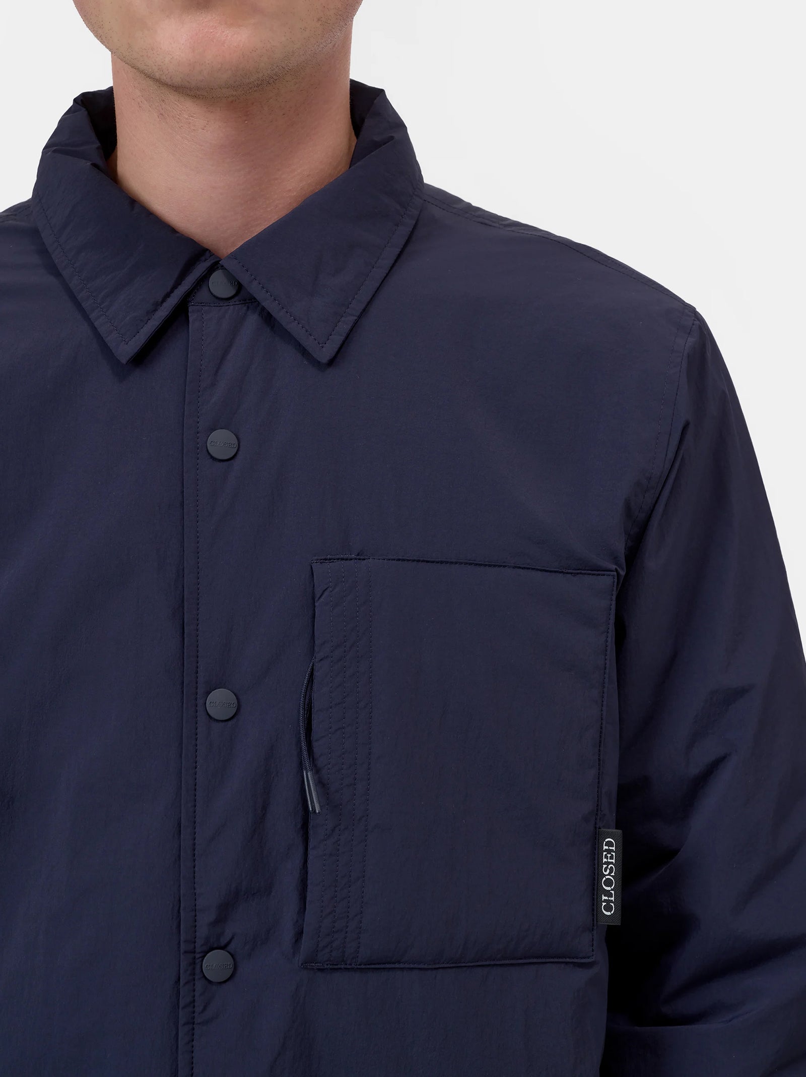 Closed Overshirt Trapuntata Blu-4