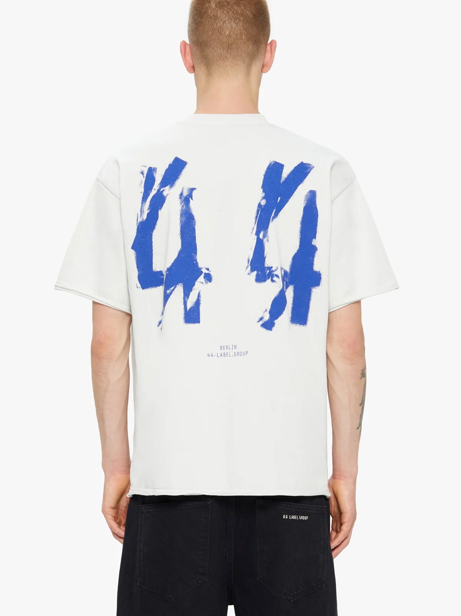 44 Label T-Shirt Jersey Bianca Stamp Tee-3