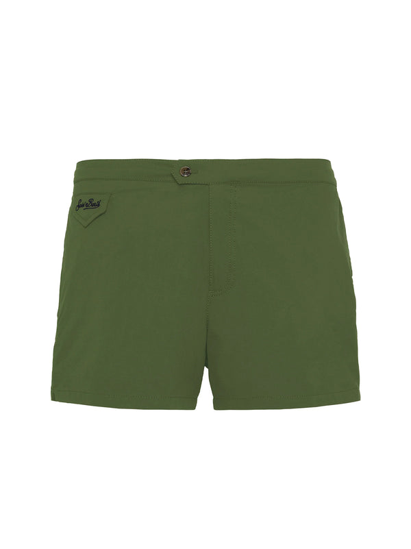 Saint Barth Boxer Mare Slim Verde Militare
