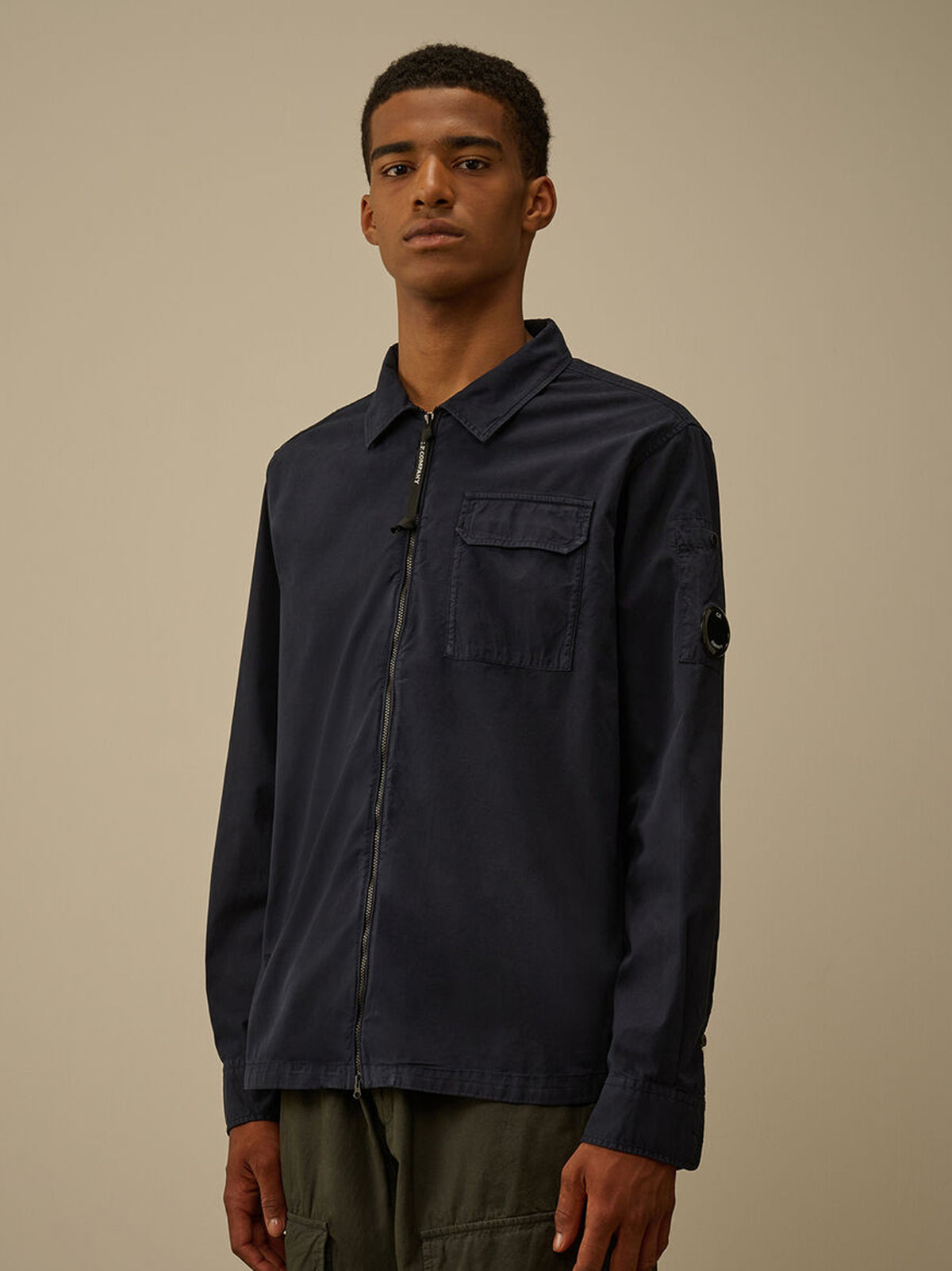 C.P. Company Overshirt in gabardine Total Eclipse-2