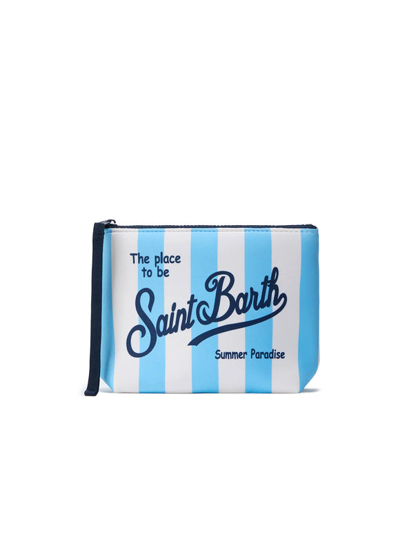 Saint Barth Pochette Aline Righe Celesti