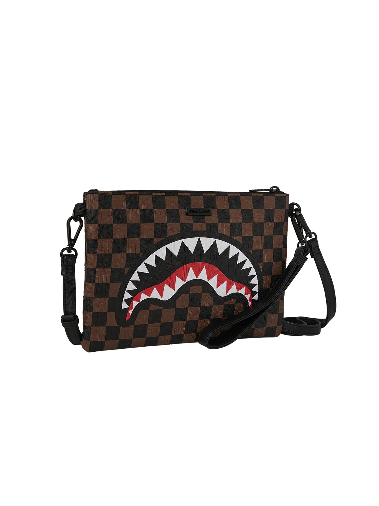 Pochette Check 2 Emboss Crossover Clutch-2