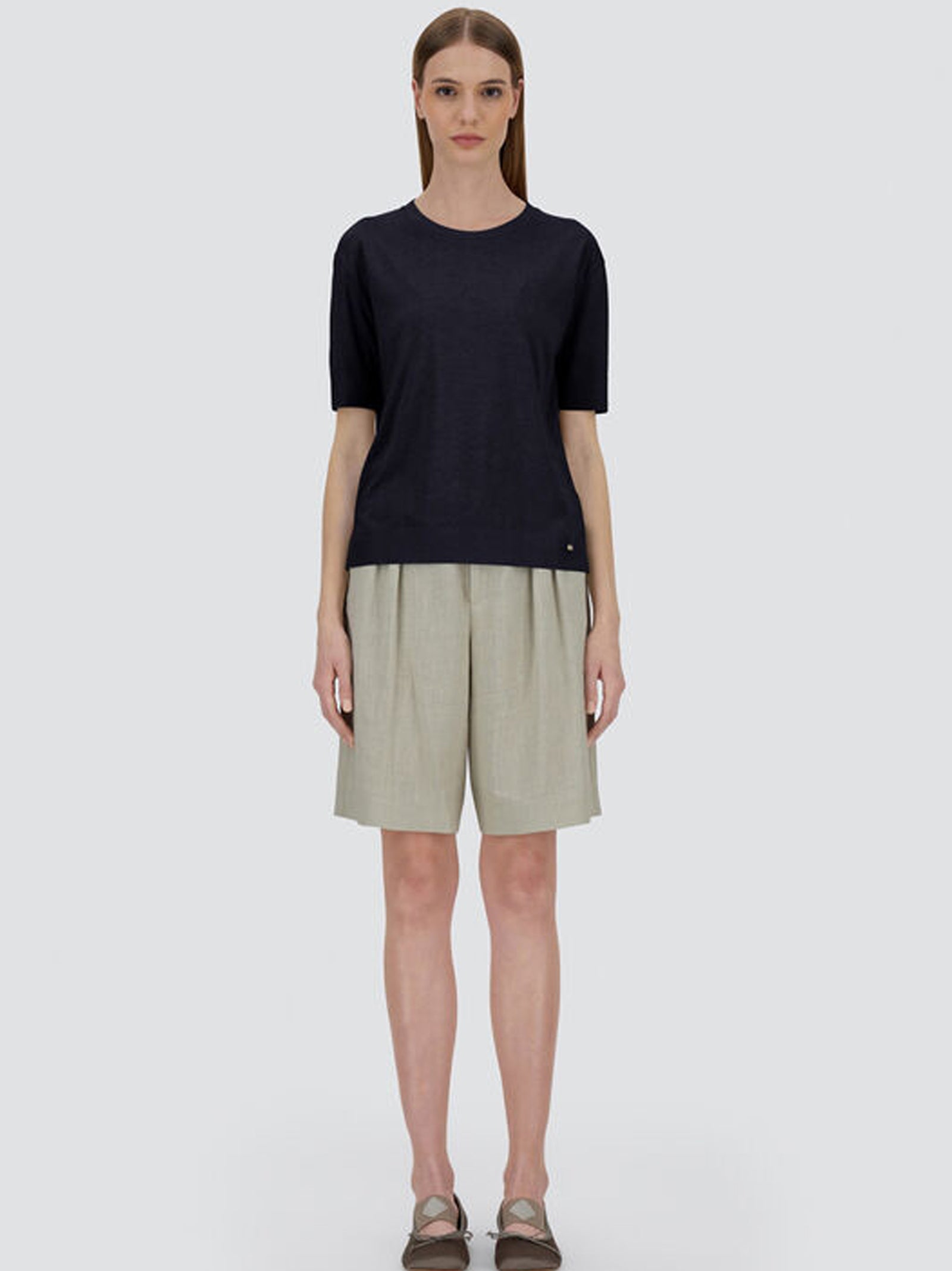 Herno T-Shirt In Glam Knit Effect Blu-2
