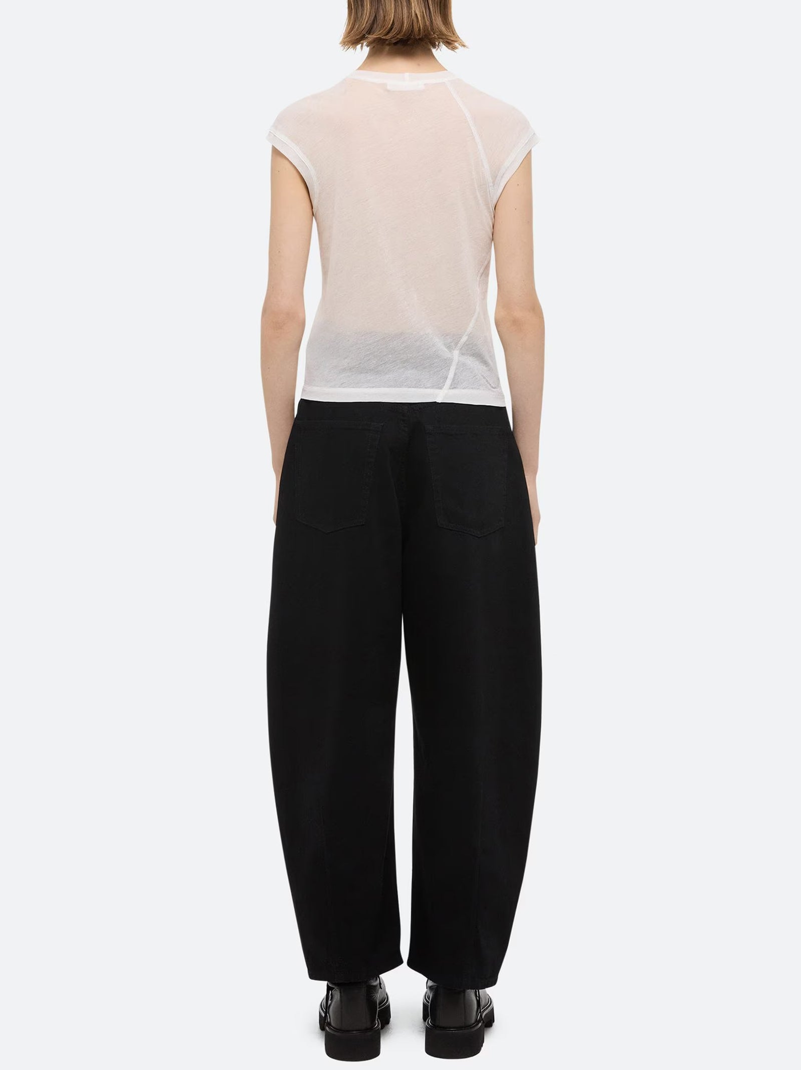 T-Shirt Corta In Maglia Velata-3