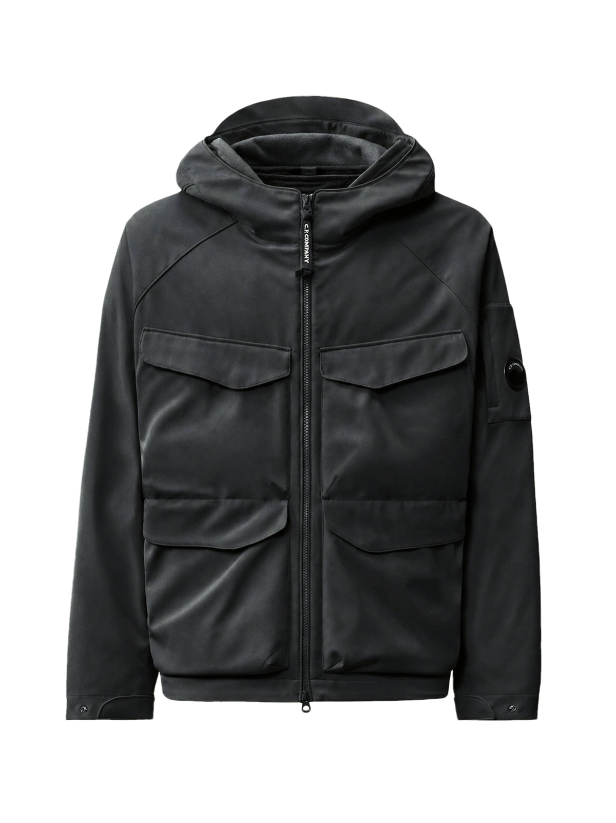 Cp Company Giacca  C.P. Shell-R Padded Hooded Lens Nera-1