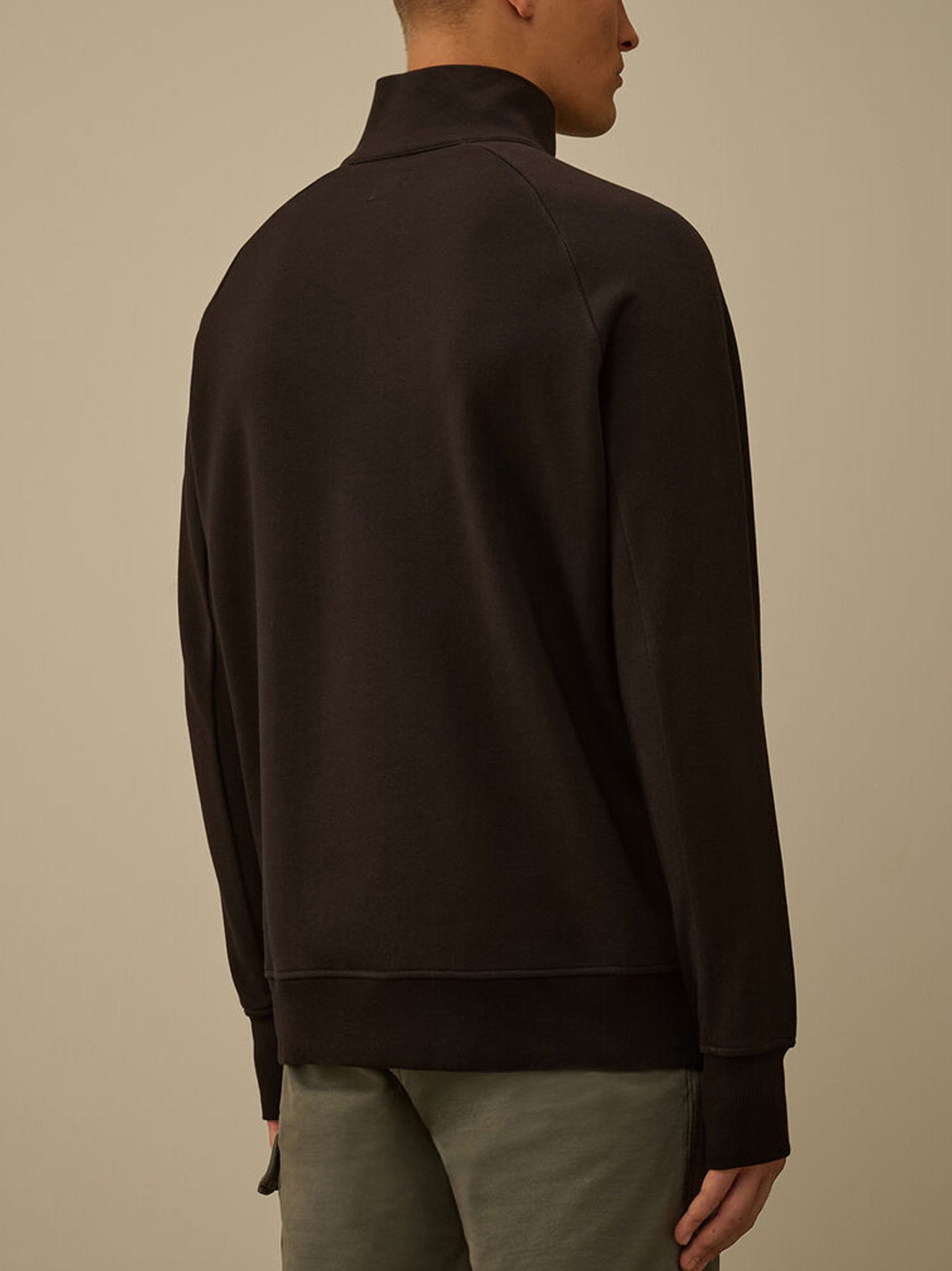 Cp Company Diagonal Raised Fleece Half Zip Sweatshirt-3