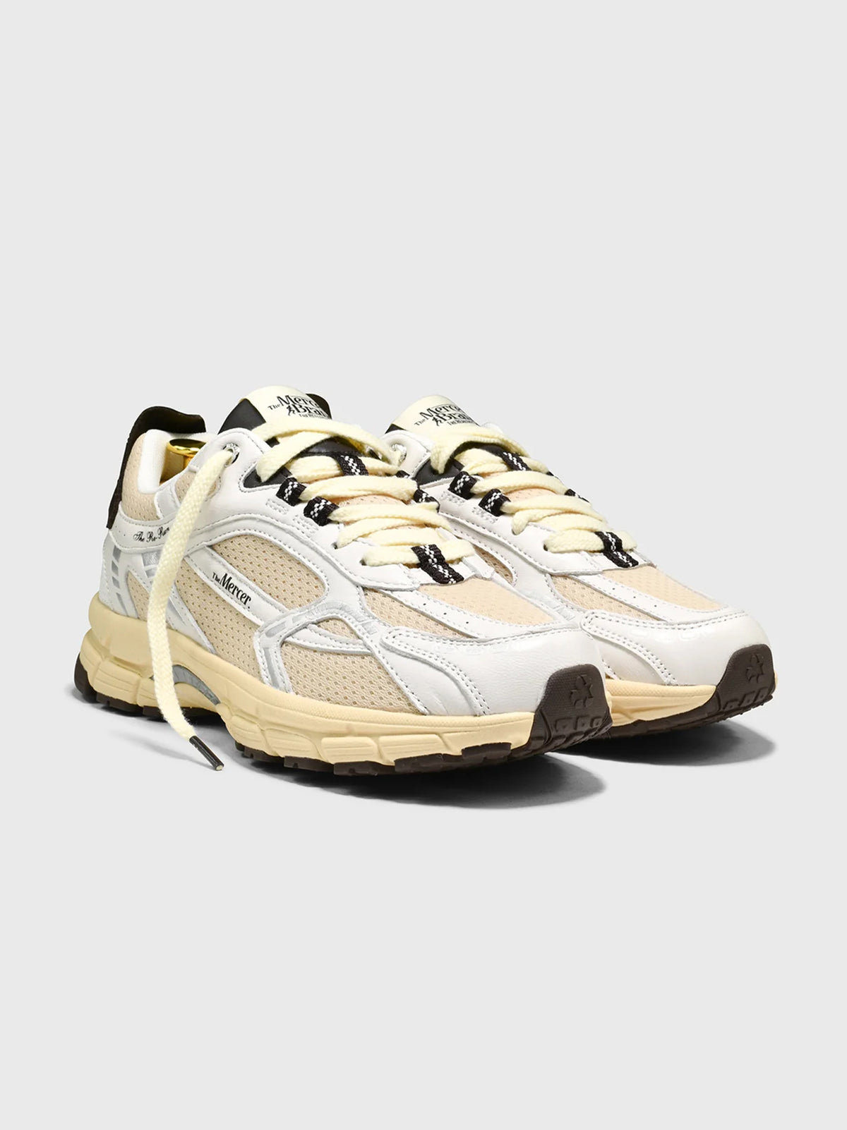 Mercer Sneakers The Re-Run Vintage White Brown-3