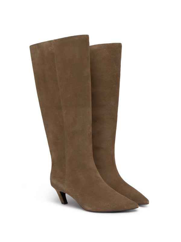Ash Stivale Alto Suede Fango-2