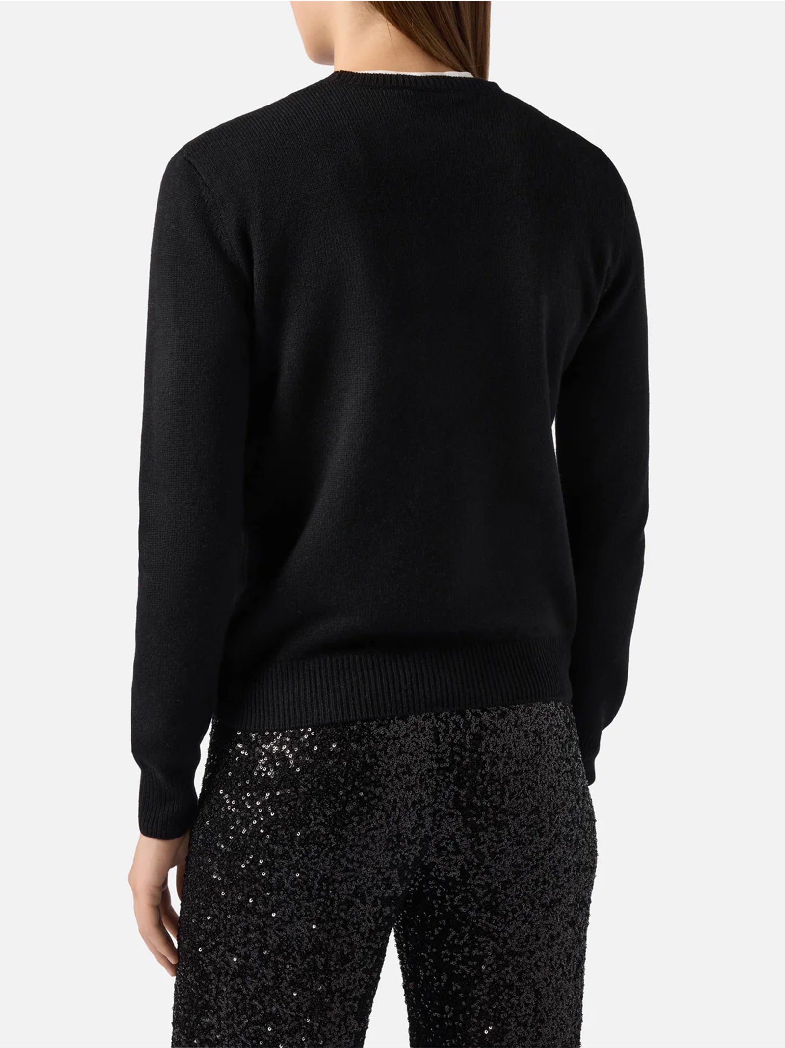 Saint Barth Maglia Girocollo Brillante Nera-3