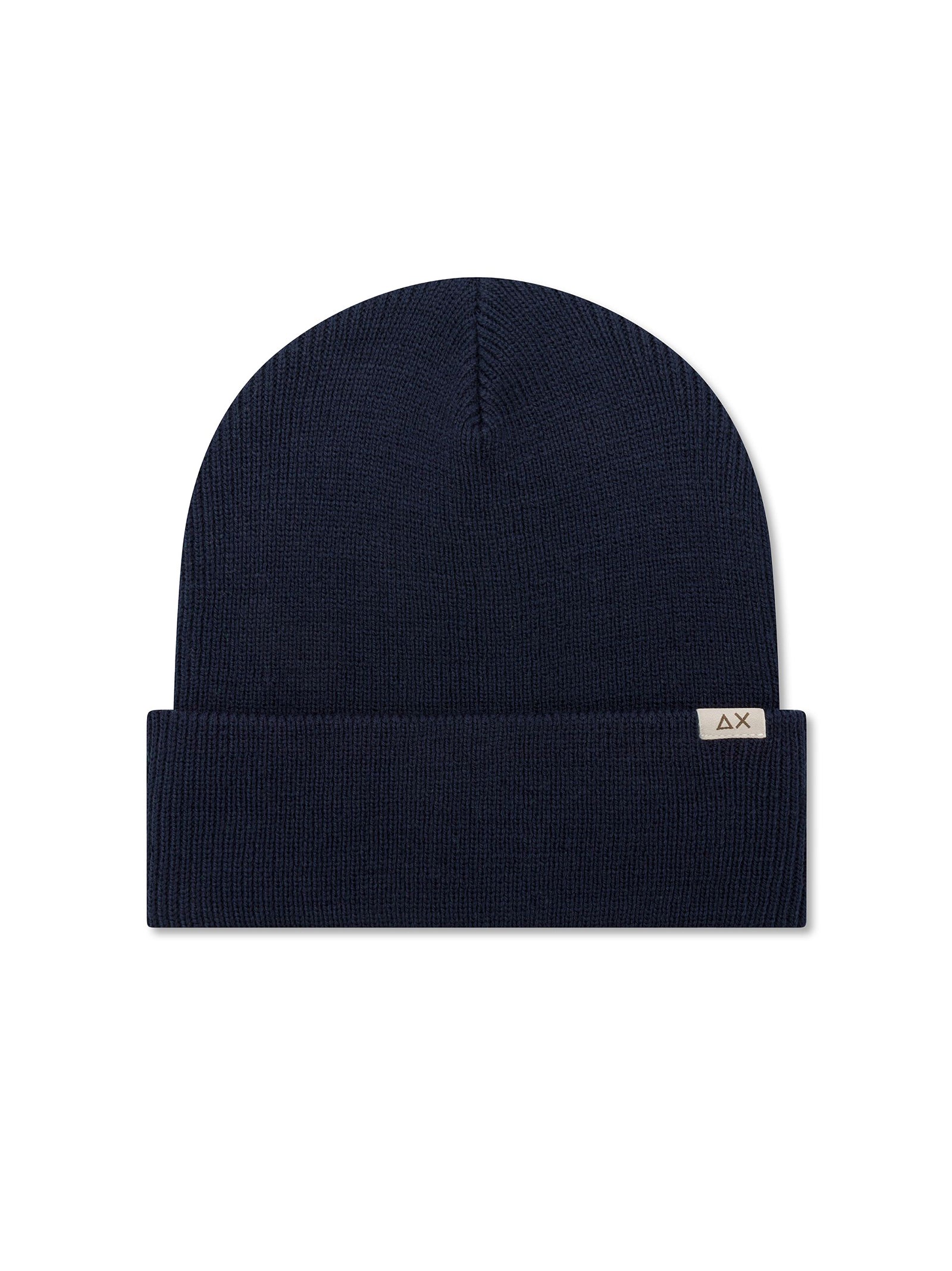 Sun68 Berretto Beanie In Misto Lana A Costine Navy Blu-1
