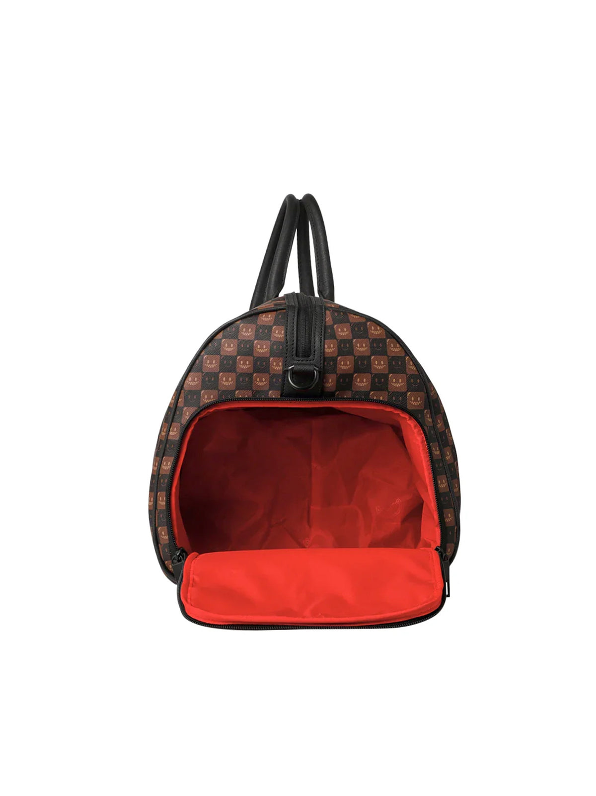 Borsone Sharks In Paris Wtf Bubble Brown Check Duffle-4