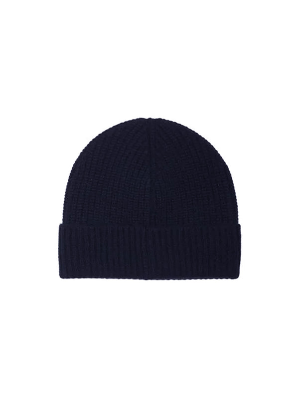 Herno Beanie In Cashmere Blu Scuro-2