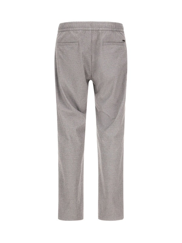 Pantaloni Herno Resort In Melange Suede Effect Grigio-2