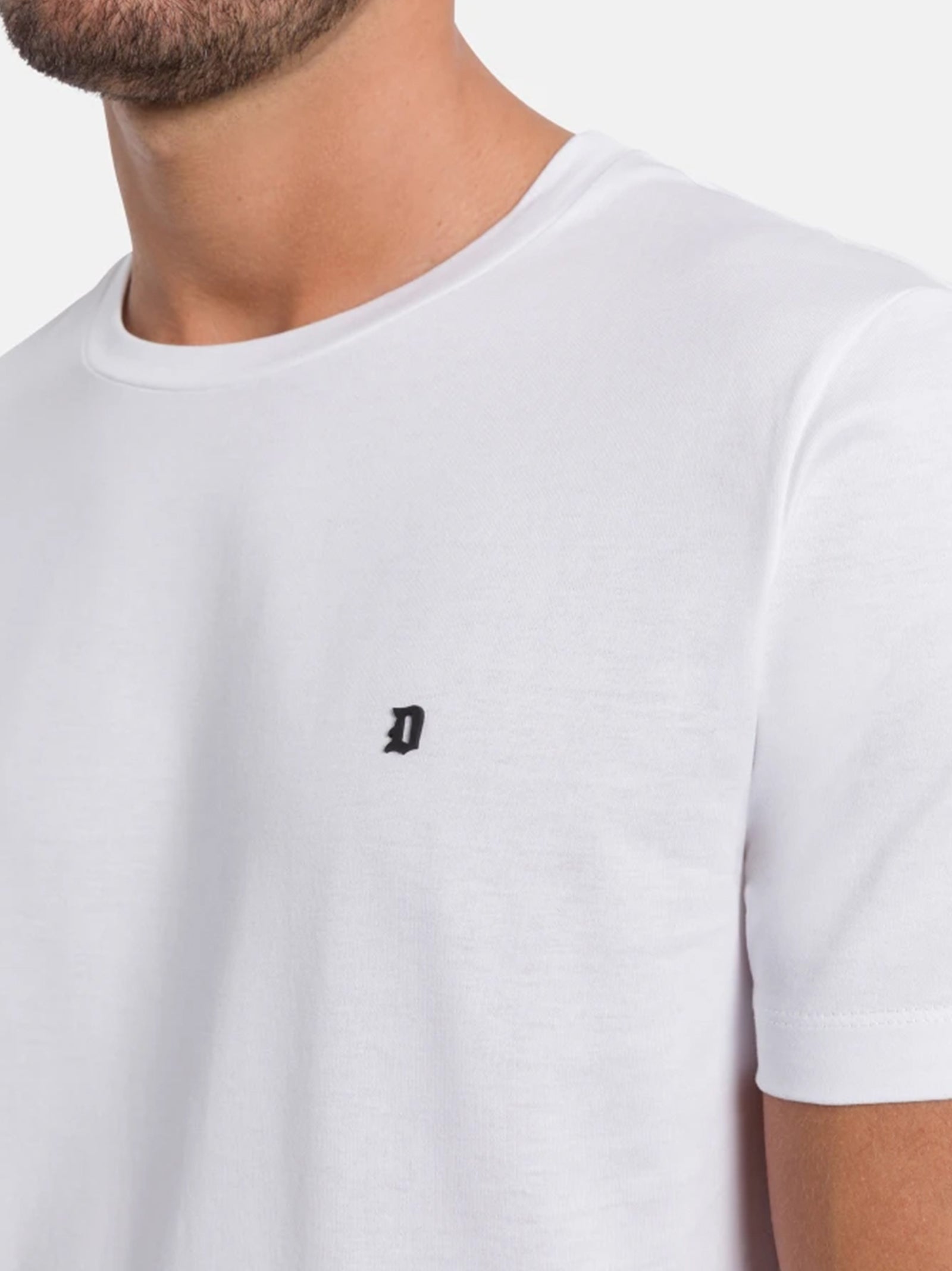 Dondup T-Shirt Girocollo Regular In Jersey Bianca-4