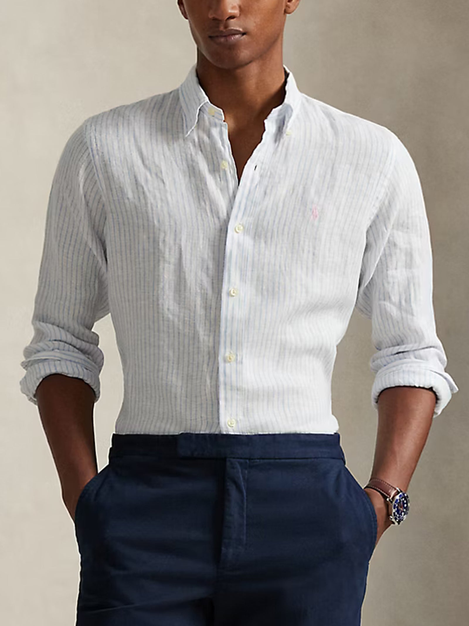Polo Ralph Lauren Camicia Lino Rigata-2