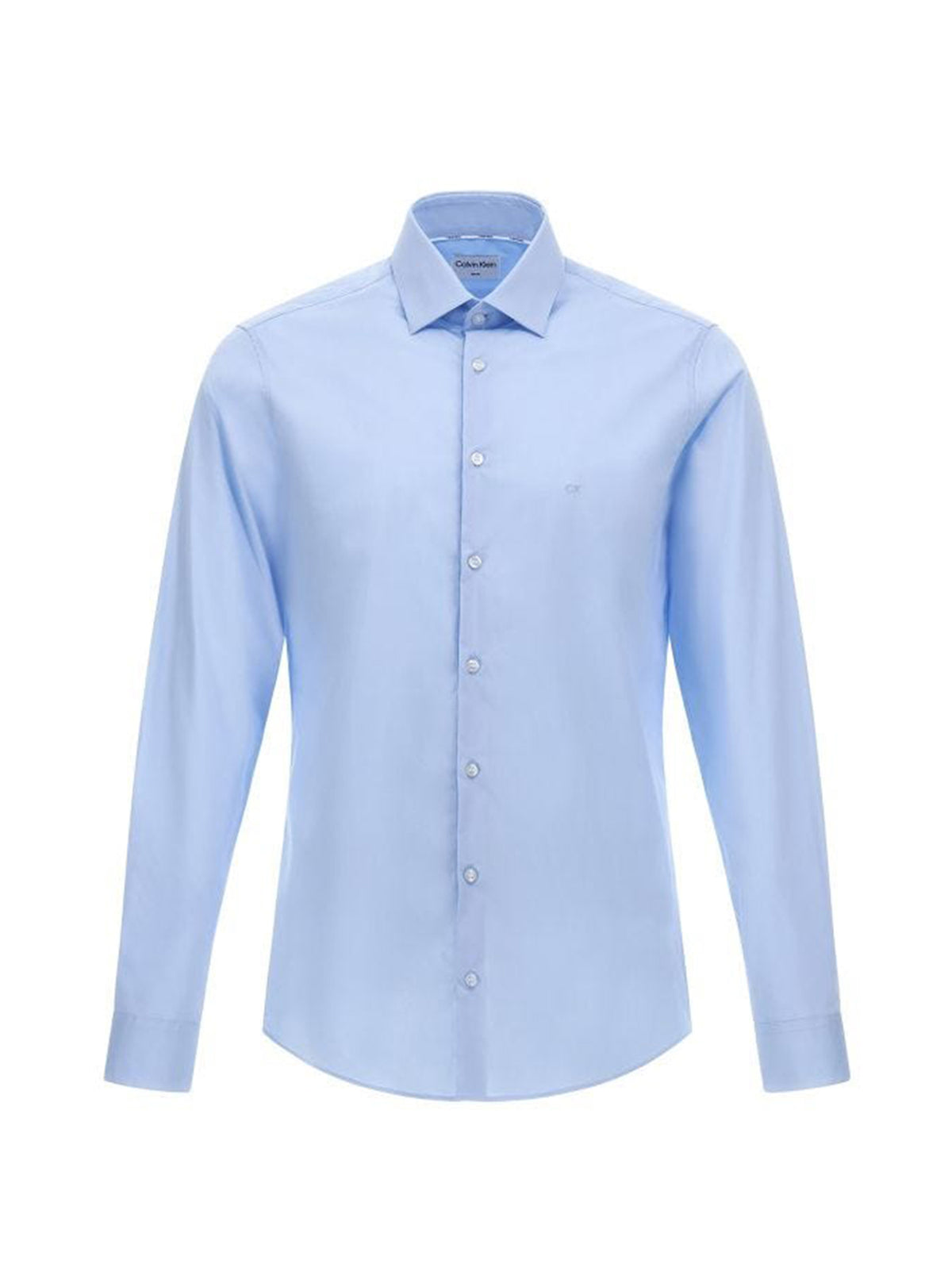 Calvin Klein Camicia slim fit in popeline blu-1
