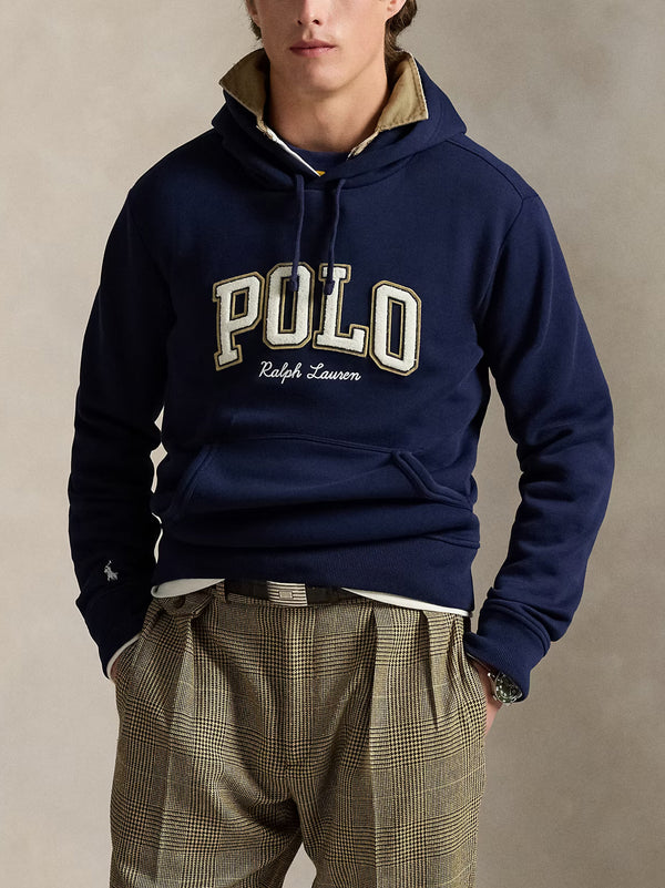 Polo Ralph Lauren Felpa Con Cappuccio E Logo Blu-2